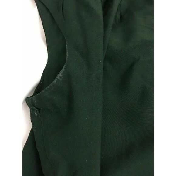 Zara Womens Solid Forest Green Scoop Neck Tank Mini Dress Viscose Xs - Picture 10 of 10
